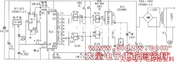 ɵʽѭʱ(CD4001CD4017)·